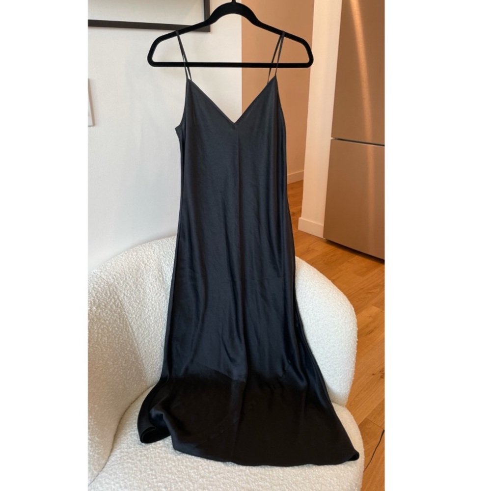 Aritzia Wilfred Only Slip Dress (Black)